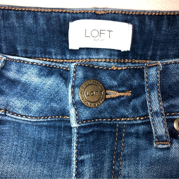 LOFT High Waist Striped Skinny Jeans - Picture 10 of 10